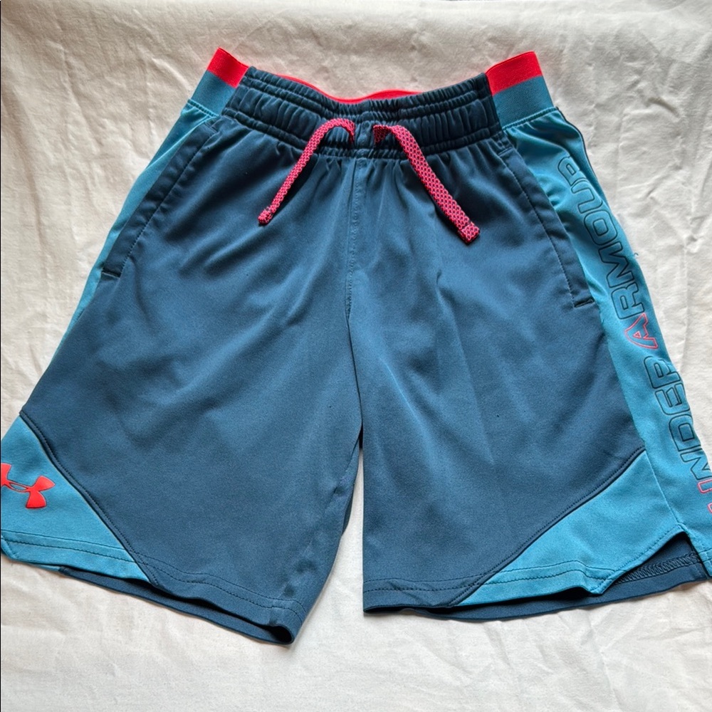 Under Armour Blue and Red Performance Shorts